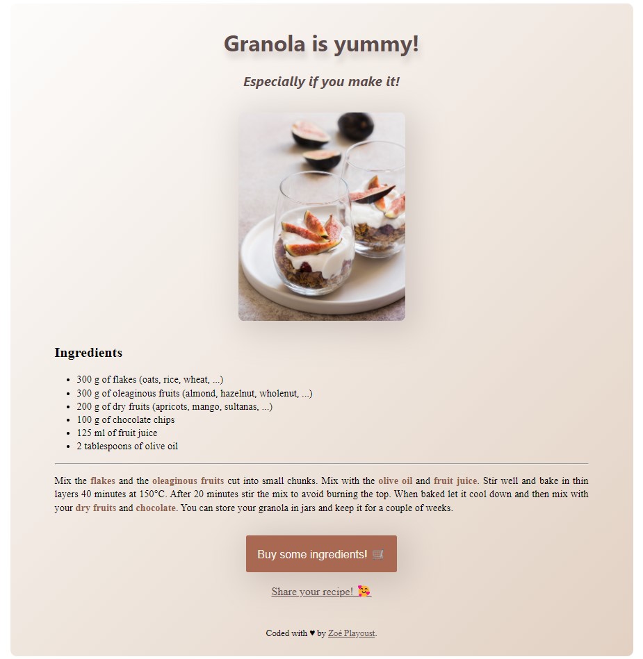 granola project